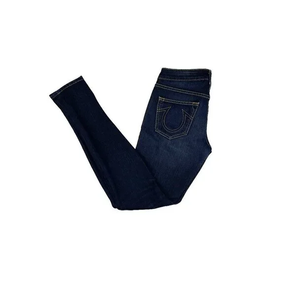 True Religion‎ Stella XXX Low Rise Skinny fit Dark Wash Stretch Jeans Size 26 - Picture 3 of 13